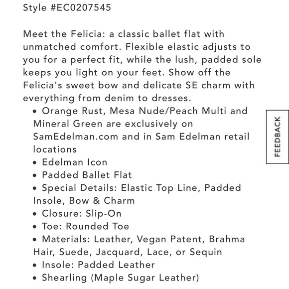 🎉HOST PICK🎉 Sam Edelman black suede Felicia ballet flats - Picture 9 of 14